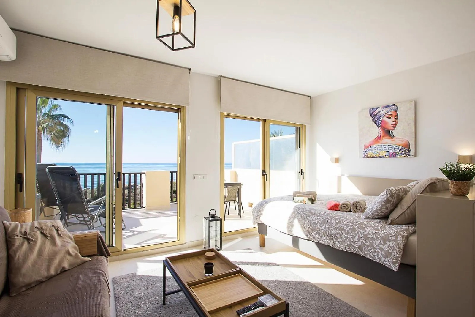 Beach Front Studio In Elviria Marbella Apartment